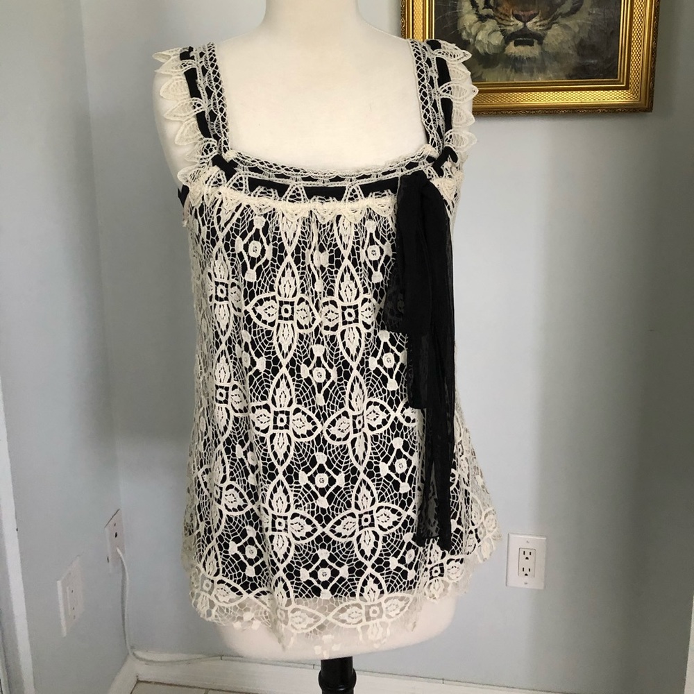 Karen Kane cotton & silk top, size Small